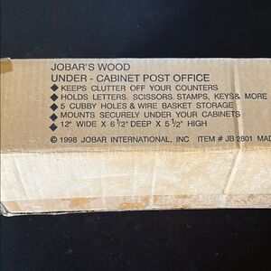 Under-Cabinet Post Office Organizer - Brown